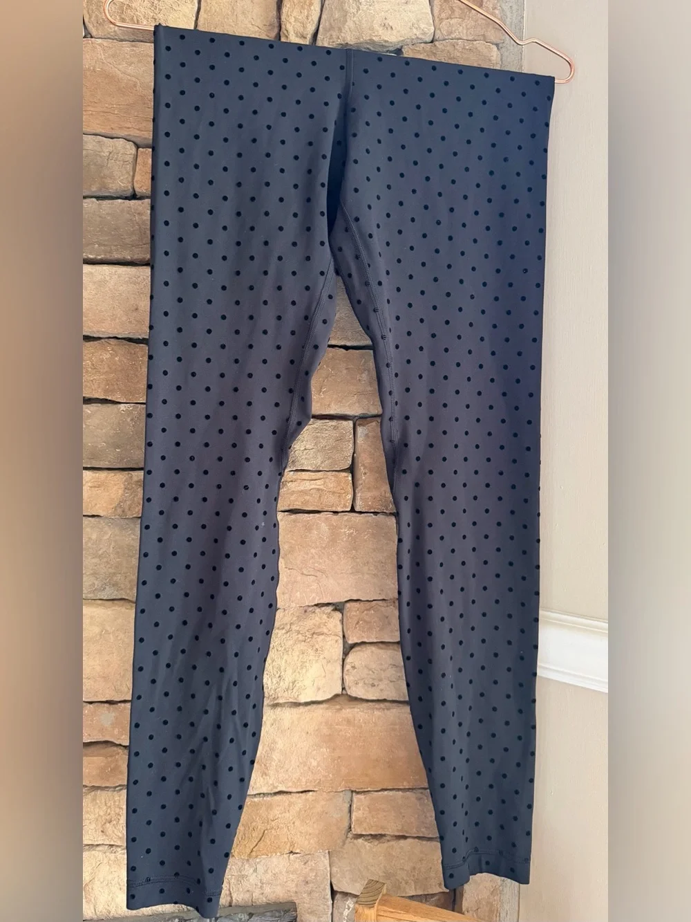 Lululemon Align High Rise Pant 28” Black Flocked Polka Dot, Size 10